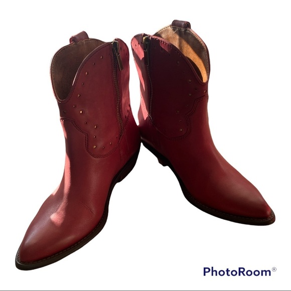 Leather Cowgirl/ cowboy boots in red size 6 Lucky brand - Picture 6 of 6